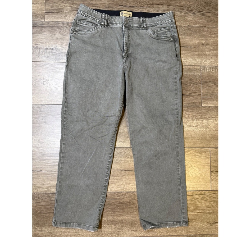 Democracy Ab Technology Green/ Gray Slim Straight Leg Jeans Size 16 READ